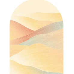 Papier peint intissé pré-encollé fresques géantes - ARCHE COUCHER DE SOLEIL DÉSERTIQUE - 170x120cm