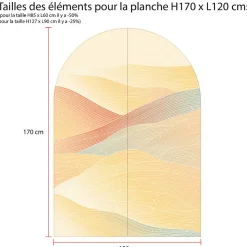 Papier peint intissé pré-encollé fresques géantes - ARCHE COUCHER DE SOLEIL DÉSERTIQUE - 170x120cm