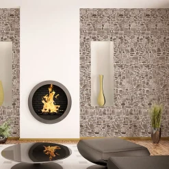 Papier peint intissé pré-encollé - MUR DE PIERRES - 1 rouleau de 300x60cm