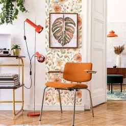 Papier peint intissé pré-encollé - FLEURS VINTAGE COQUELICOTS - 1 rouleau de 300x60cm