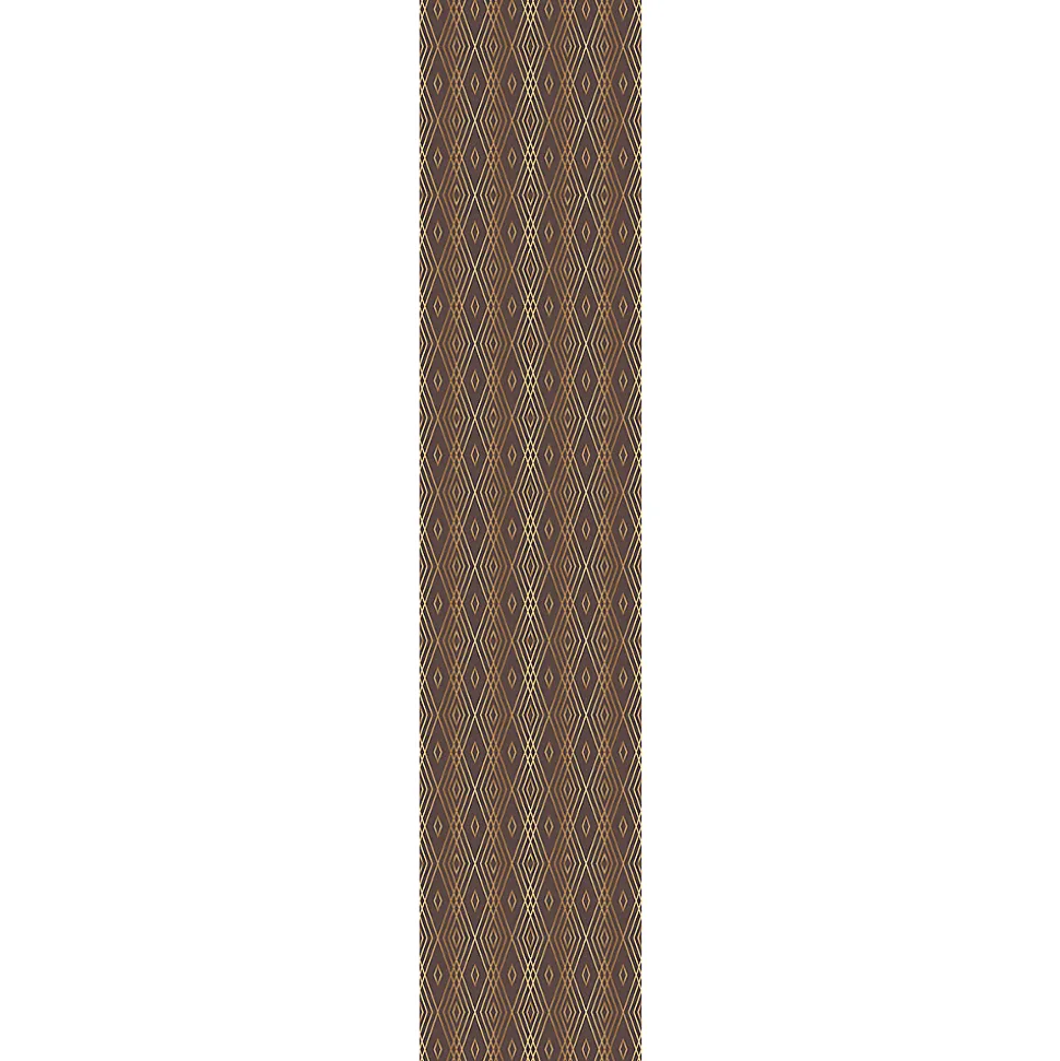 Papier peint intissé pré-encollé - SCANDINAVE ART DÉCO LOSANGES CHOCOLAT - 1 rouleau de 300x60cm