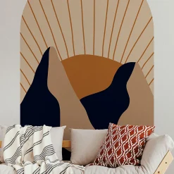 Papier peint intissé pré-encollé fresques géantes - ARCHE MONTAGNES AU CRÉPUSCULE - 100x60cm