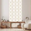 Papier peint intissé pré-encollé - MOTIF ART DÉCO GÉOMÉTRIQUE BLANC - 1 rouleau de 300x60cm