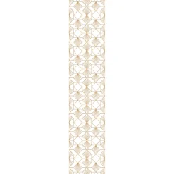 Papier peint intissé pré-encollé - MOTIF ART DÉCO GÉOMÉTRIQUE BLANC - 1 rouleau de 300x60cm