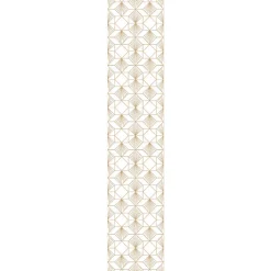 Papier peint intissé pré-encollé - MOTIF ART DÉCO GÉOMÉTRIQUE BLANC - 1 rouleau de 300x60cm