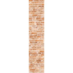 Papier peint intissé pré-encollé - BRIQUES ORANGES - 1 rouleau de 300x60cm