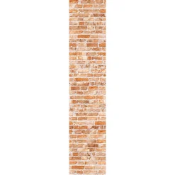 Papier peint intissé pré-encollé - BRIQUES ORANGES - 1 rouleau de 300x60cm