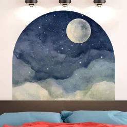 Papier peint intissé pré-encollé fresques géantes - NUIT AU CLAIRE DE LA LUNE - 60x60cm
