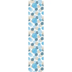 Papier peint intissé pré-encollé - BOHÈME ETHNIQUE CERCLES BLEUS - 1 rouleau de 300x60cm