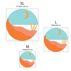 Papier peint intissé pré-encollé fresques géantes - ROND BORD DE MER BLEU CIEL - 90x90cm