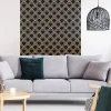 Papier peint intissé pré-encollé - SCANDINAVE ART DÉCO BLEU NUIT ARCHES - 1 rouleau de 300x60cm