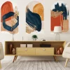 Papier peint intissé pré-encollé fresques géantes - ARCHES ABSTRAITS ROUGES ET BLEUS - 60x90cm
