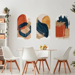 Papier peint intissé pré-encollé fresques géantes - ARCHES ABSTRAITS ROUGES ET BLEUS - 60x90cm