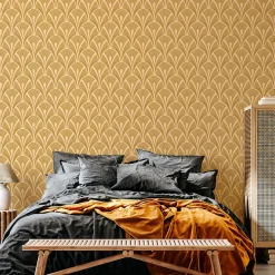 Papier peint intissé pré-encollé - SCANDINAVE ART DÉCO BEIGE - 1 rouleau de 300x60cm