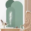 Papier peint intissé pré-encollé fresques géantes - ARCHES ET PLUME DE LA JUNGLE - 200x120cm