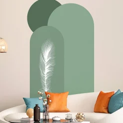 Papier peint intissé pré-encollé fresques géantes - ARCHES ET PLUME DE LA JUNGLE - 200x120cm
