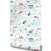 Papier Peint Intissé RUE Véhicules Pour Chambre D'Enfant