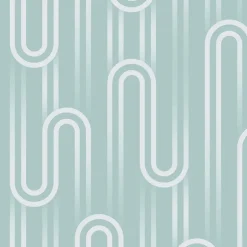 Papier peint intissé Ups N downs imprimé design graphique gris bleu L.1000 x l.52cm Envy