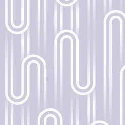 Papier peint intissé Ups N downs imprimé design graphique violet L.1000 x l.52cm Envy