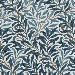 Papier peint intissé Willow imprimé feuillage bleu L.1000 x l.52cm William Morris
