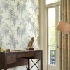 Papier peint intissé Wisteria imprimé fleurs beige, violet L.1000 x l.52cm Laura Ashley