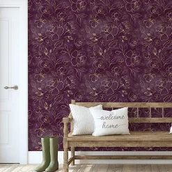 Papier Peint Intisse FLEURS Roses Abstraction Pour Salon