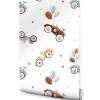 Papier Peint Intisse VOITURES Ballons Etoiles Colorees Pour Chambre D'Enfant