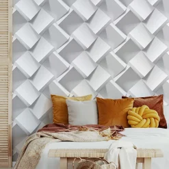 Papier Peint MOTIFS Géométriques 3D Pour La Chambre
