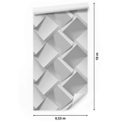 Papier Peint MOTIFS Géométriques 3D Pour La Chambre