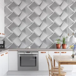 Papier Peint MOTIFS Géométriques 3D Pour La Chambre