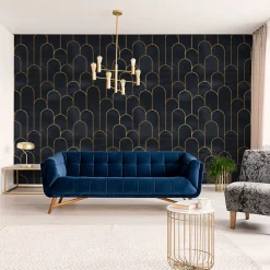 Papier Peint MOTIFS Modernes Art Déco Pour Salon