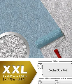 Papier peint non-tissé EDEM 80359BR70 blanc à peindre typ BRICOLAGE blanc avec texturé décorative