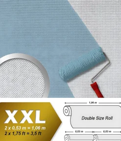 Papier peint non-tissé EDEM 80310BR60 blanc à peindre à texturé de fibre de verre 1 rouleau
