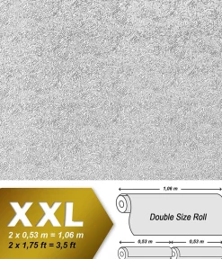 Papier peint non-tissé EDEM 80333BR60-4 EDEM blanc à peindre texture décorative 4 rouleaux