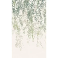 Papier peint panoramique intissé feuillage vert, 2 lés, L.280 x l.159 cm Grandeco Wisteria