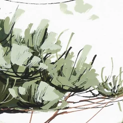 Papier peint panoramique Pins du bassin, Vert de gris 375 x 250cm