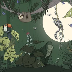 Papier peint panoramique enfant Jungle s, 255 x 250cm