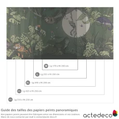 Papier peint panoramique enfant Jungle s, 255 x 250cm