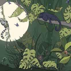 Papier peint panoramique enfant Jungle s, 255 x 250cm