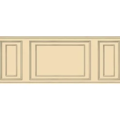 Papier peint panoramique, pêche, effet trompe l'oeil, boiseries soubassement, 75 cm X 200 cm