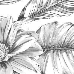 Papier peint panoramique GoodHome Kuaj noir et blanc L.280 x l.159 cm