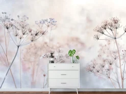 Papier Peint Panoramique Intissé Fleurs Pissenlits Beige - 350x250 cm - Papier Peint Chambre et salon