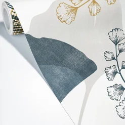 Papier peint panoramique - Gingko - Multicolore - intissé : 150g/m² - 5 lés : 240x270cm