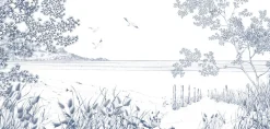 Papier peint panoramique Côtes Sauvages, Bleu 300 x 250cm