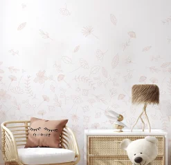 Papier peint panoramique enfant Danse des Feuilles, Beige 525 x 250cm