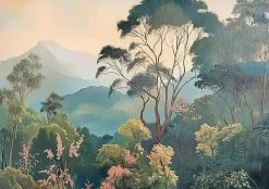 Papier Peint Panoramique Intissé 3D Jungle Nature Foret 400x280 cm - Colle Inclus - Moderne XXL Papier Peint por Chambre Salon