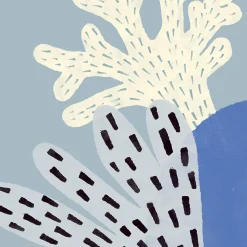Papier peint panoramique enfant Baleines, Bleu 225 x 250cm
