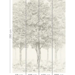 Papier peint panoramique Intissé GoodHome Sunste gris clair 200 x 280 cm