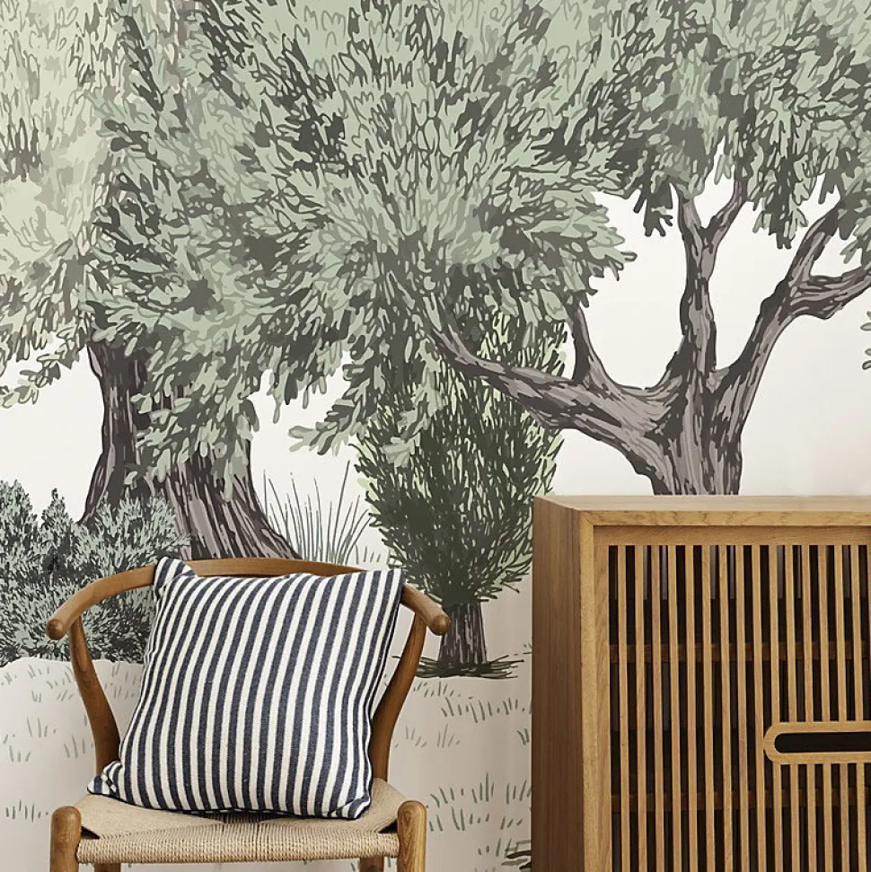 Papier peint panoramique - Tivoli - Vert - intissé : 150g/m² - 7 lés : 336x270cm