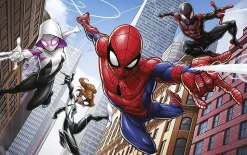 Papier peint panoramique sur intissée de Komar - Marvel Spider-Man Swinging Crew - Taille: 400 x 250 cm